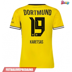 Lacne Ženy Futbalové dres Borussia Dortmund Konstantinos Karetsas #19 2026-27 Krátky Rukáv - Domáci